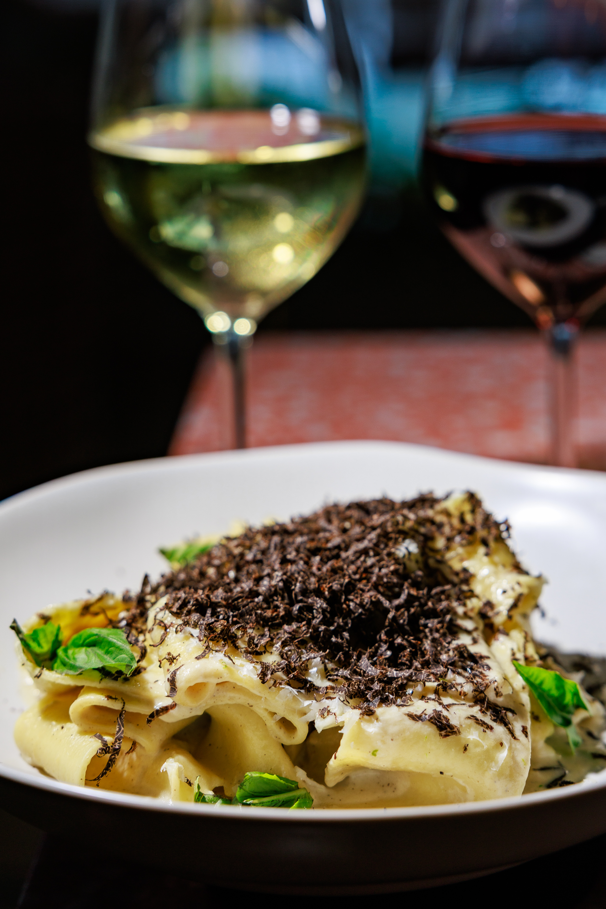 Black Truffle Pappardelle at Salty Zebra Bistro Jupiter