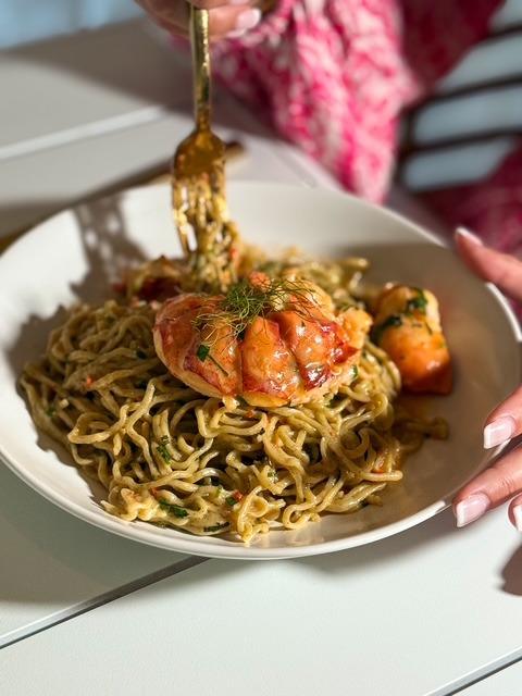 Lobster Linguini at Salty Zebra Bistro Jupiter