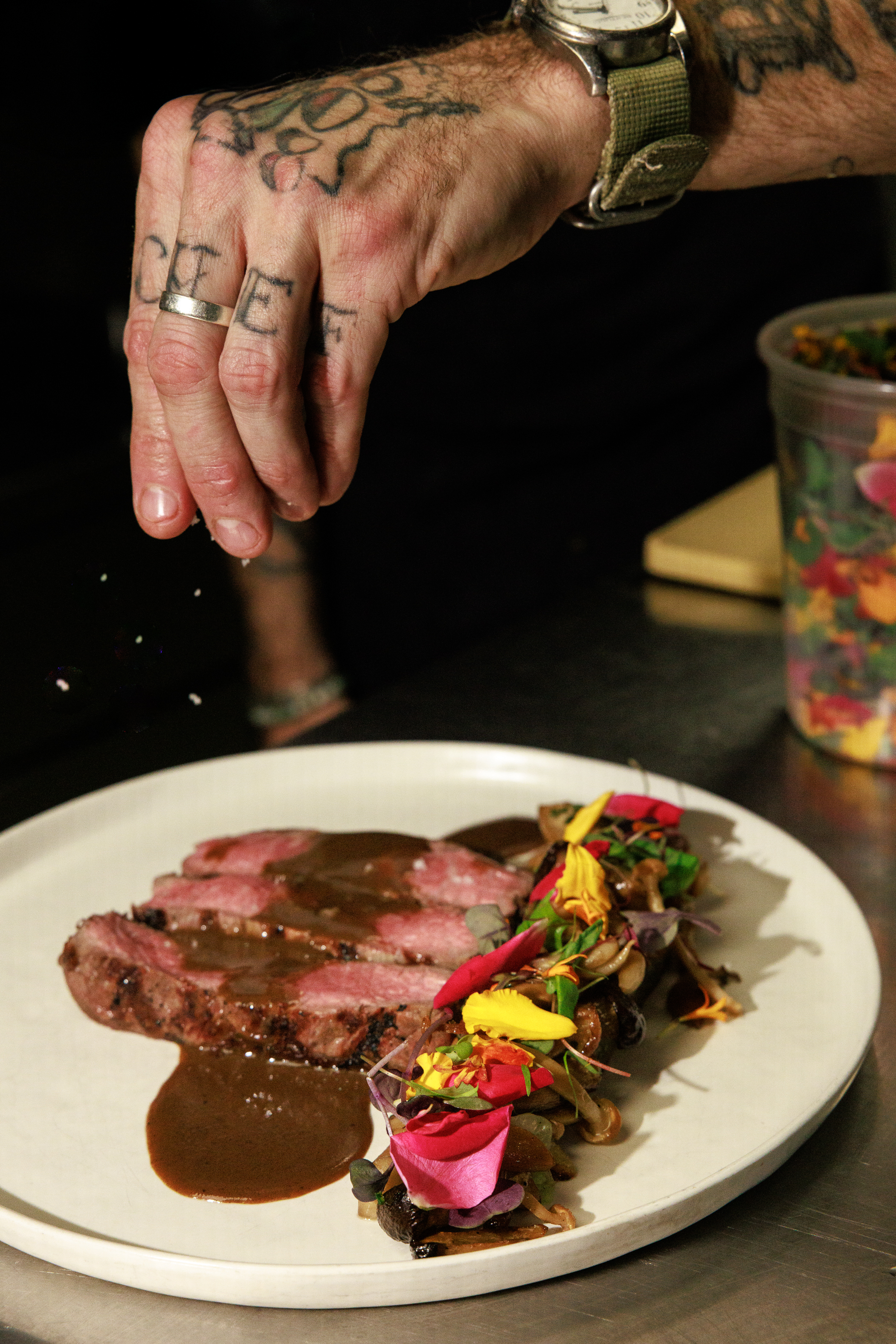 Steak Au Poivre presentation