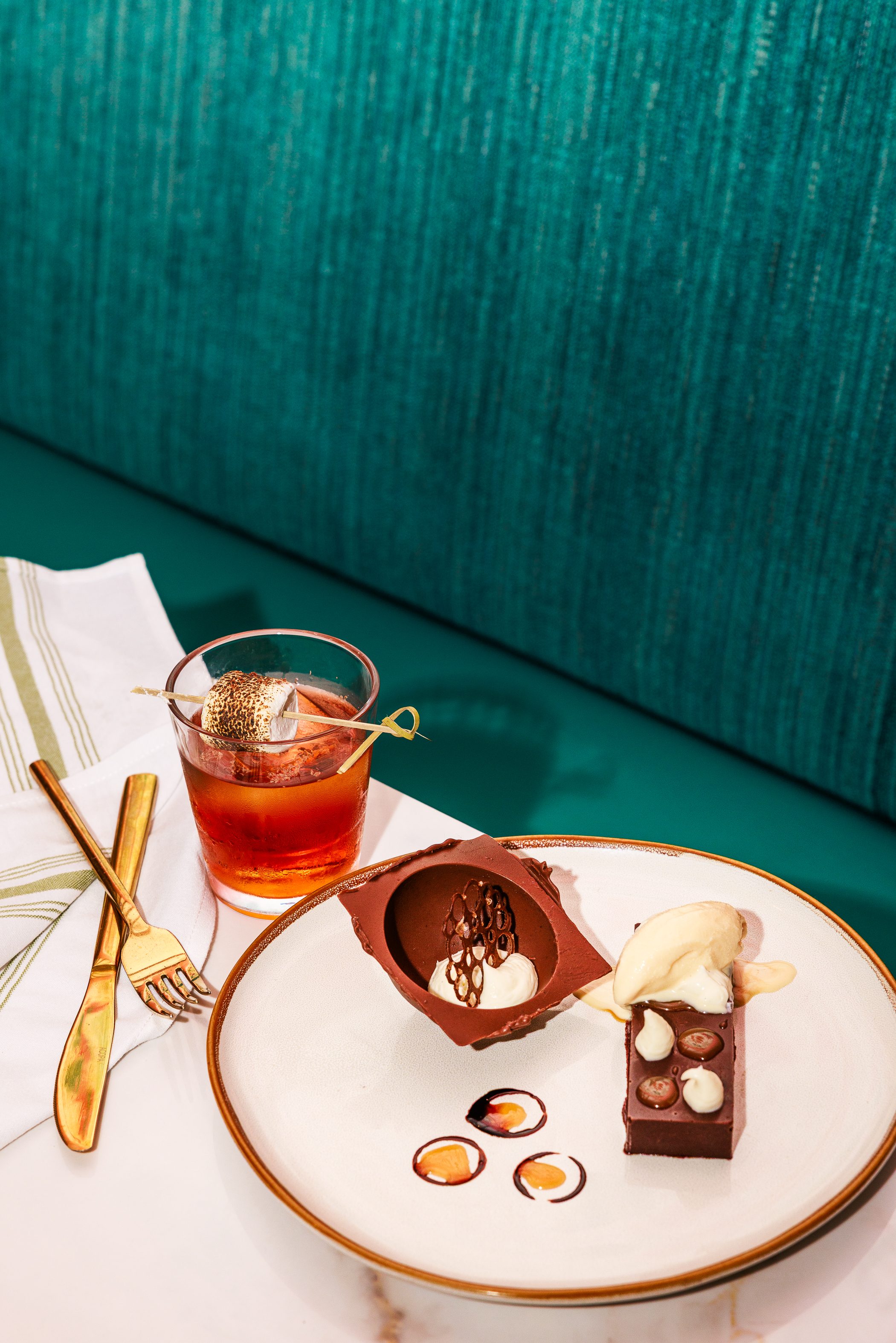 Toasted marshmallow cocktail